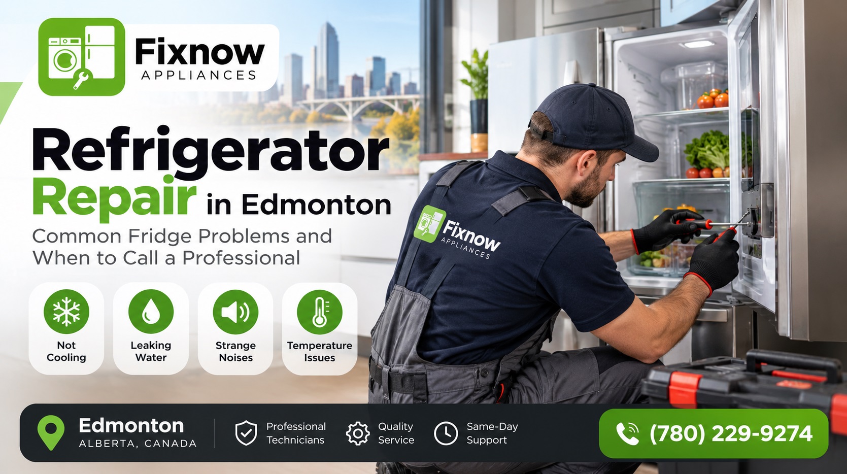 Refrigerator Repair in Edmonton: Common Fridge Problems and When to Call a Professional