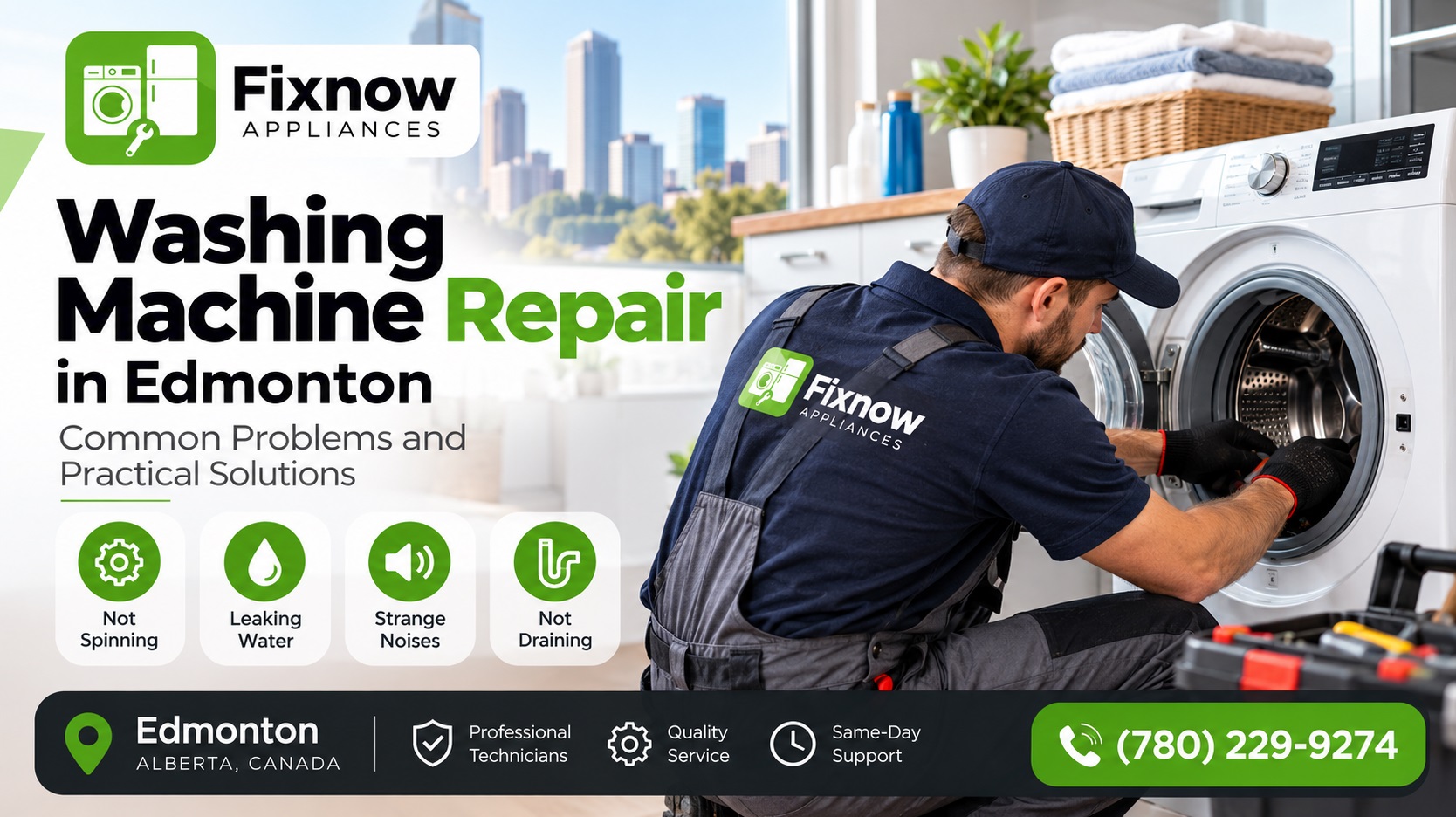 Washing Machine Repair in Edmonton: Common Problems and Practical Solutions
