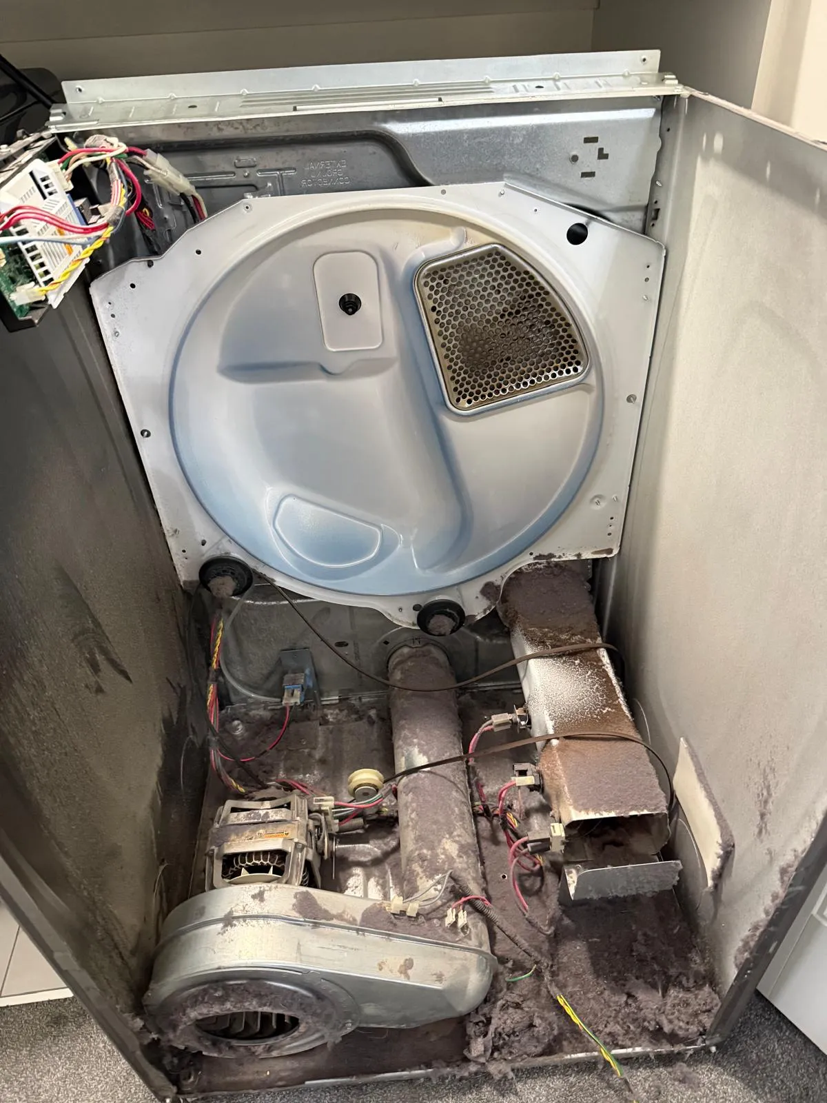 Lint Filled Dryer Heating Repair: Heat Restored Performed Deep Clean
